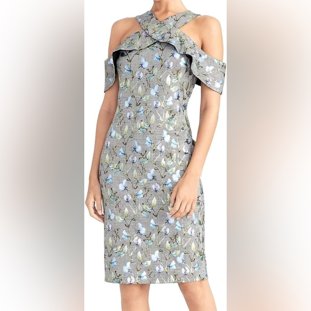 NWOT RACHEL Rachel Roy Jolie Dress Plaid Floral XS